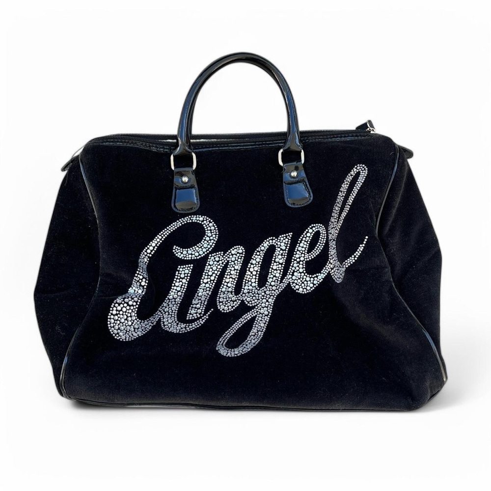 Victoria’s Secret angel gemstone black velour handbag